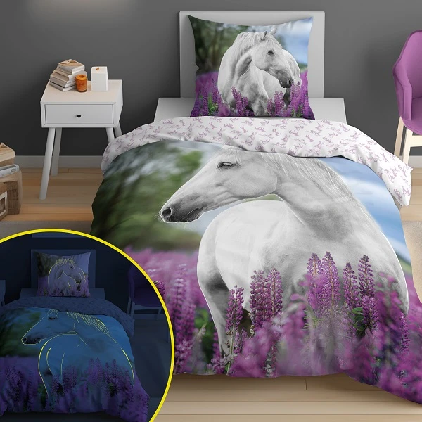 Pościel Dziecięca Świecąca W Ciemności Koń 160x200 cm. DETEX-149 Pościel Dziecięca Świecąca W Ciemności Koń 160x200 cm. DETEX-149