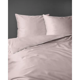 Luskusowa Pościel Jednokolorowa Z Lamówką Makosatyna 180x200 cm. Pudrowy Róż
