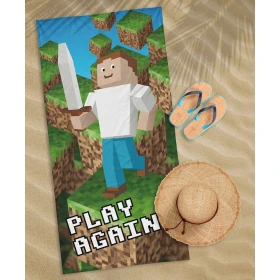 Ręcznik Plażowy 70x140 cm. 100 % Bawełna WZ94 PLAY AGAIN