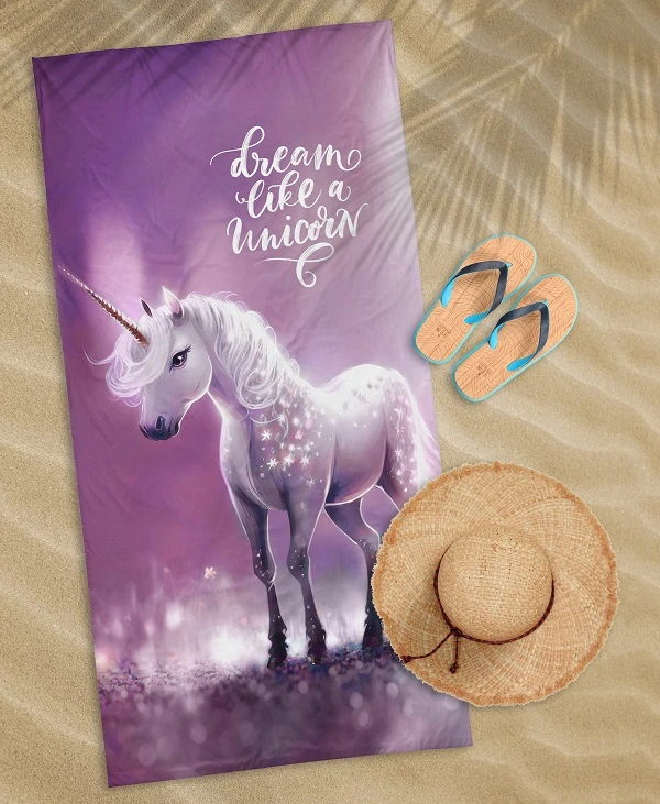 Ręcznik Plażowy 70x140 cm. 100 % Bawełna WZ91 JEDNOROŻEC Ręcznik Plażowy 70x140 cm. 100 % Bawełna WZ91 JEDNOROŻEC