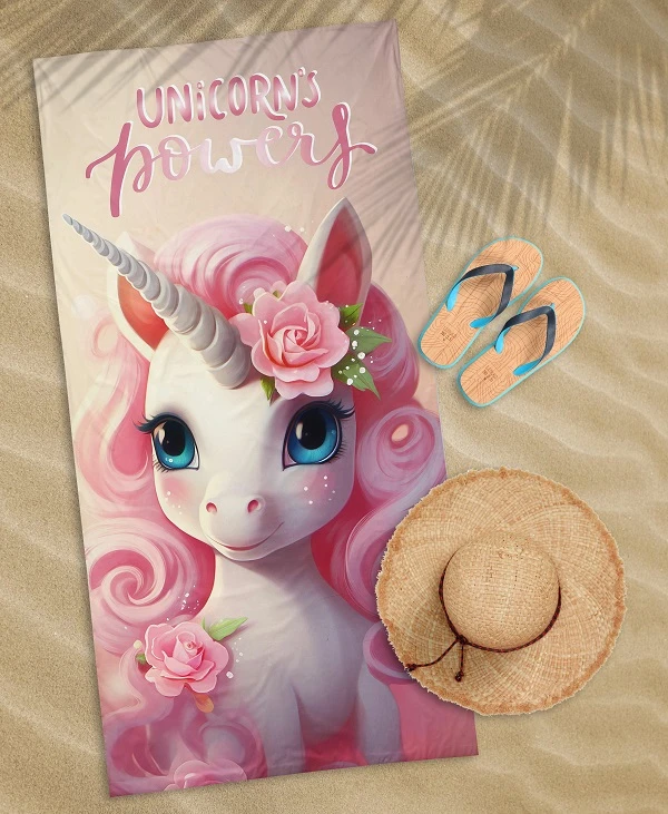 Ręcznik Plażowy 70x140 cm. 100 % Bawełna WZ89 JEDNOROŻEC Ręcznik Plażowy 70x140 cm. 100 % Bawełna WZ89 JEDNOROŻEC