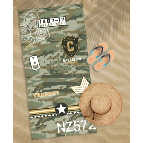 Ręcznik Plażowy 70x140 cm. 100 % Bawełna WZ36 MORO