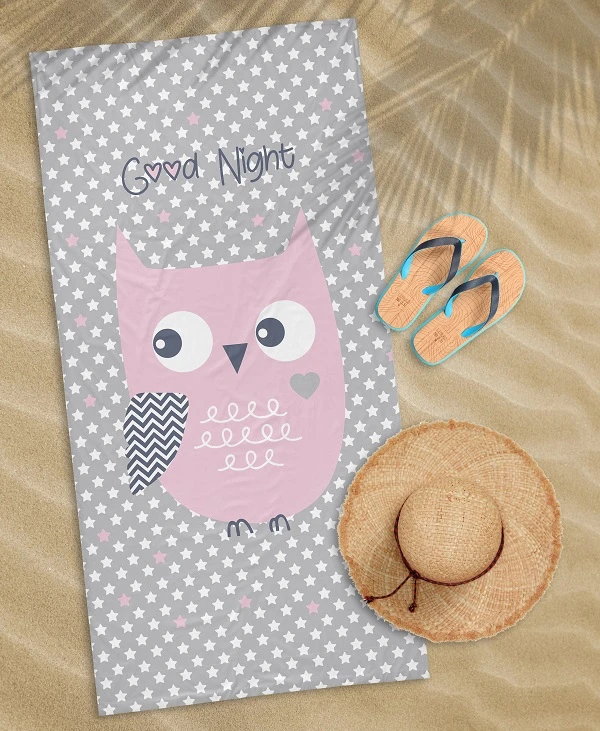 Ręcznik Plażowy 70x140 cm. 100 % Bawełna WZ32 SOWA Ręcznik Plażowy 70x140 cm. 100 % Bawełna WZ32 SOWA