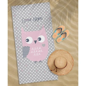 Ręcznik Plażowy 70x140 cm. 100 % Bawełna WZ32 SOWA