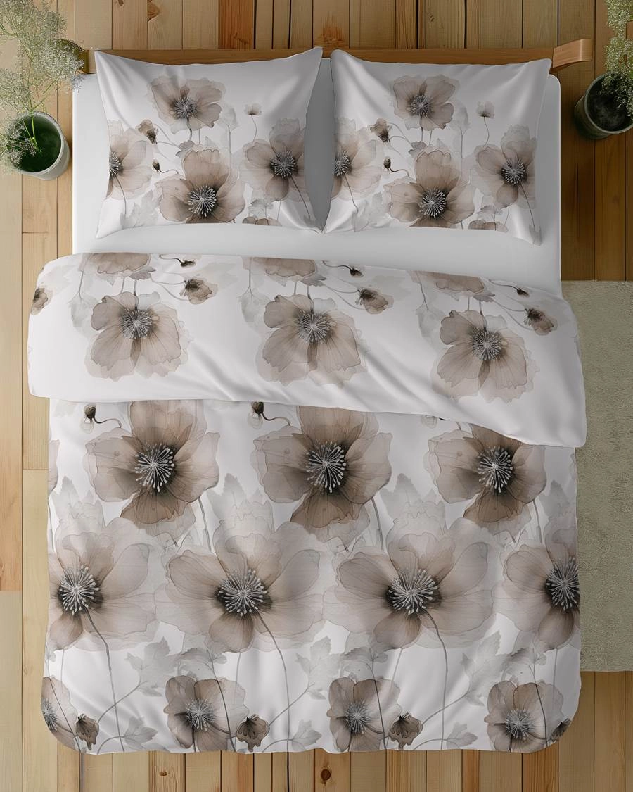 Pościel Bawełna Satynowa 220x200 cm. Kwiaty 4817-D Pościel Bawełna Satynowa 220x200 cm. Kwiaty 4817-D