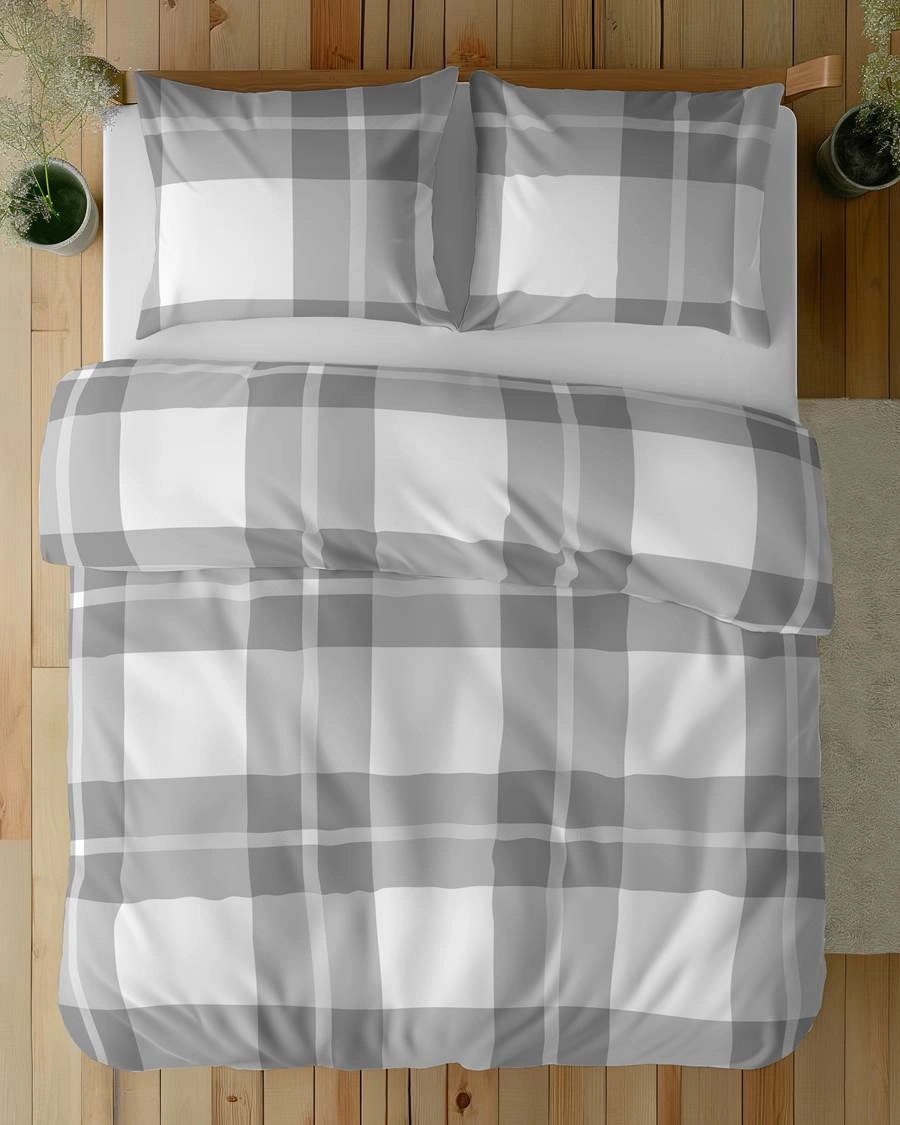 Pościel Bawełna Satynowa 220x200 cm. Krata 5230-A Pościel Bawełna Satynowa 220x200 cm. Krata 5230-A