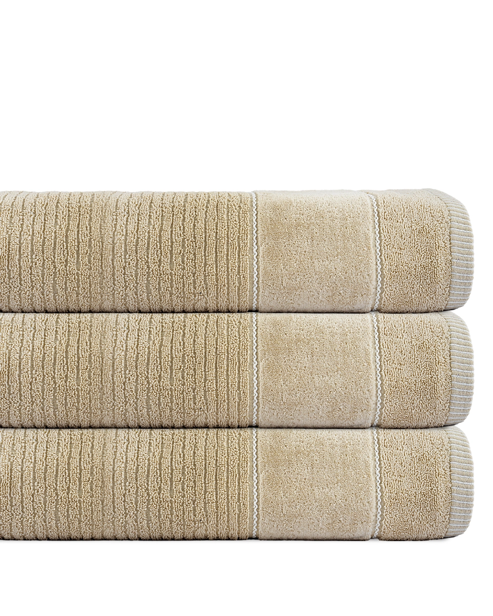 Komplet 3- Ręczników Bawełnianych 50x90 cm. 470 gsm Beż Teo-02 Komplet 3- Ręczników Bawełnianych 50x90 cm. 470 gsm Beż Teo-02