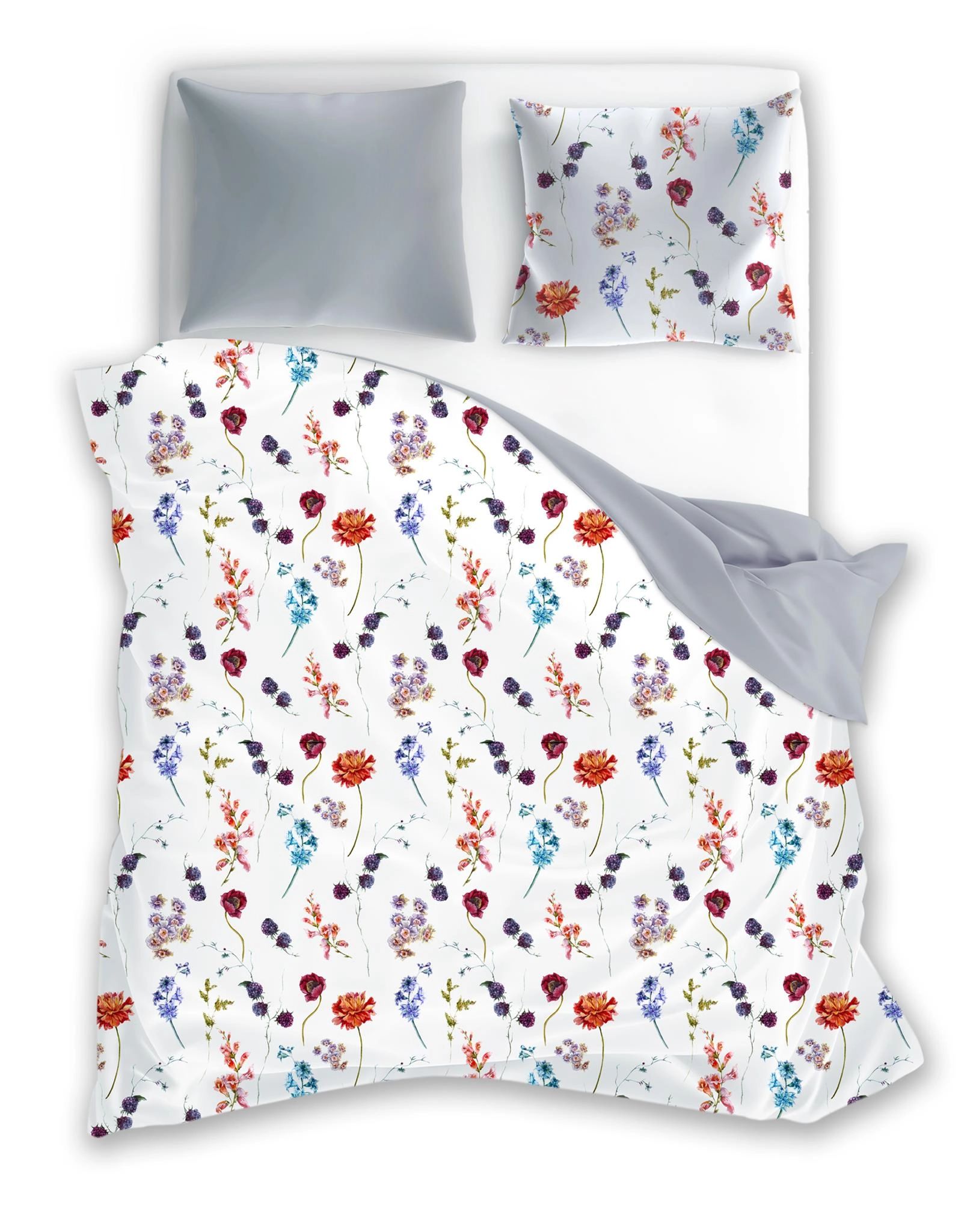 Komplet Pościeli Bawełnianej 160x200 BAWEŁNA 100 % Biały Kwiaty 012 Komplet Pościeli Bawełnianej 160x200 BAWEŁNA 100 % Biały Kwiaty 012