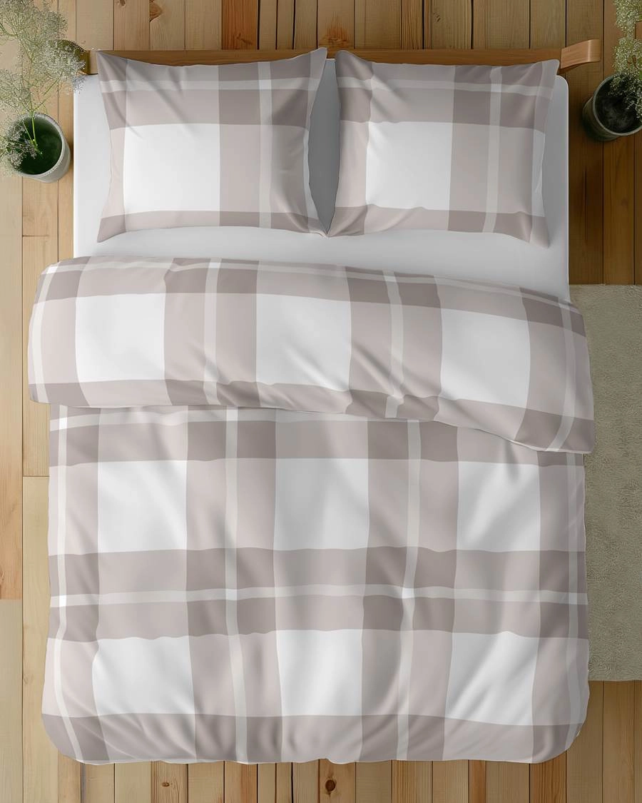 Pościel Bawełna Satynowa 220x200 cm. Krata 5230-B Pościel Bawełna Satynowa 220x200 cm. Krata 5230-B