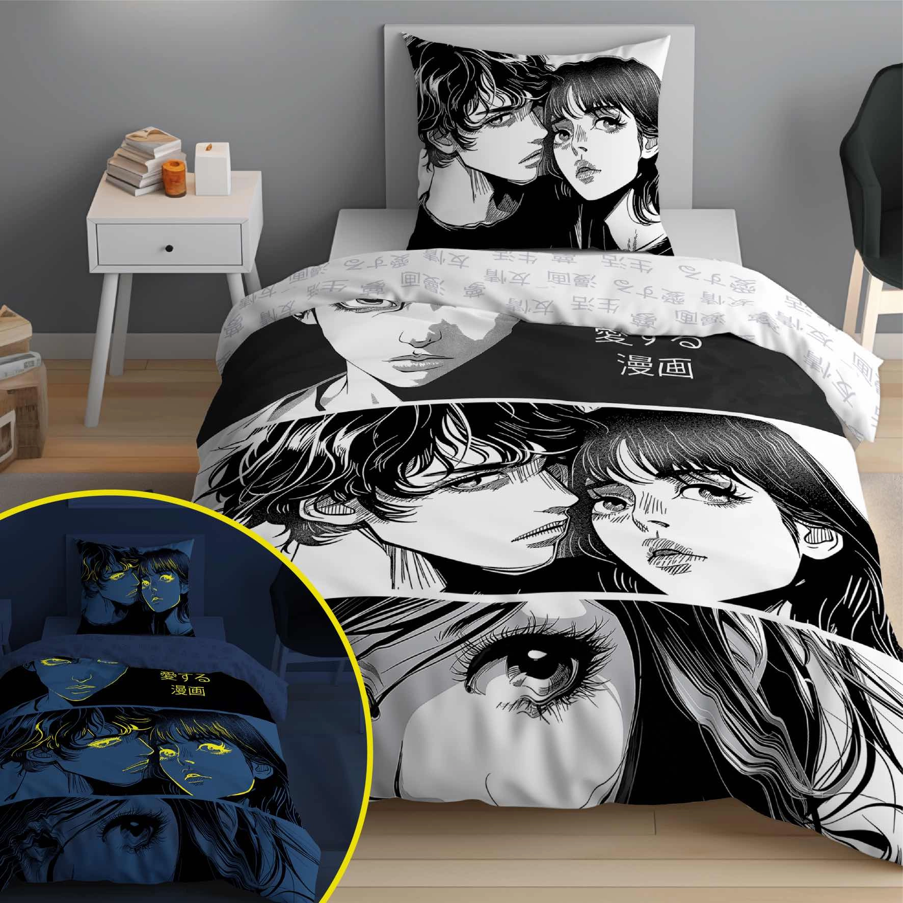 Pościel Dziecięca Świecąca W Ciemności 140x200 cm. Manga 5207 Pościel Dziecięca Świecąca W Ciemności 140x200 cm. Manga 5207