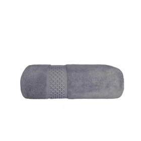 Komplet 3-Ręczników Bawełnianych FROTTE 50x90 cm. Soft Touch 24/2  Bawełna Dwupętelkowa 650 gsm Szary