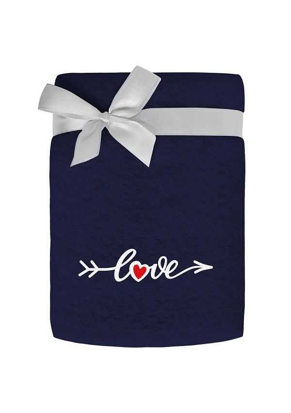 Komplet 3- Ręczników Bawełnianych Z Haftem 50x90 cm. 450 gsm Niebieski 003 Komplet 3- Ręczników Bawełnianych Z Haftem 50x90 cm. 450 gsm Niebieski 003