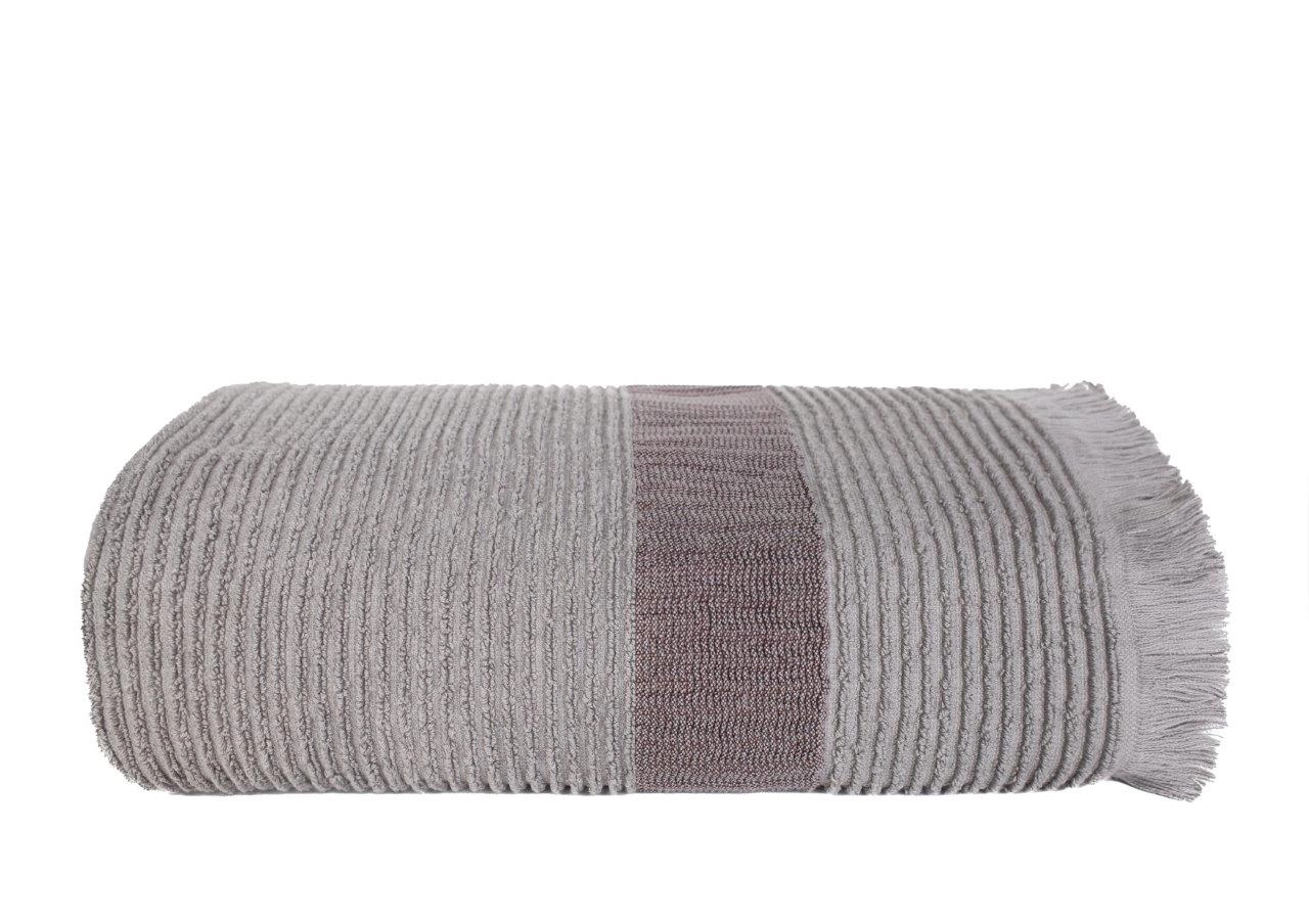 Komplet 3- Ręczników Bawełnianych Frotte Z Frędzlami 70x140 cm. 500 gsm Szary  Komplet 3- Ręczników Bawełnianych Frotte Z Frędzlami 70x140 cm. 500 gsm Szary