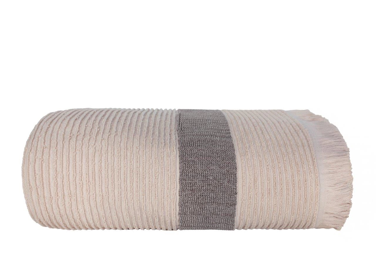 Komplet 3- Ręczników Bawełnianych Frotte Z Frędzlami 70x140 cm. 500 gsm Beżowy Komplet 3- Ręczników Bawełnianych Frotte Z Frędzlami 70x140 cm. 500 gsm Beżowy