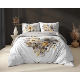 Komplet Pościeli Bawełnianej 220x200 BAWEŁNA 100 % Kwiaty 5125-A