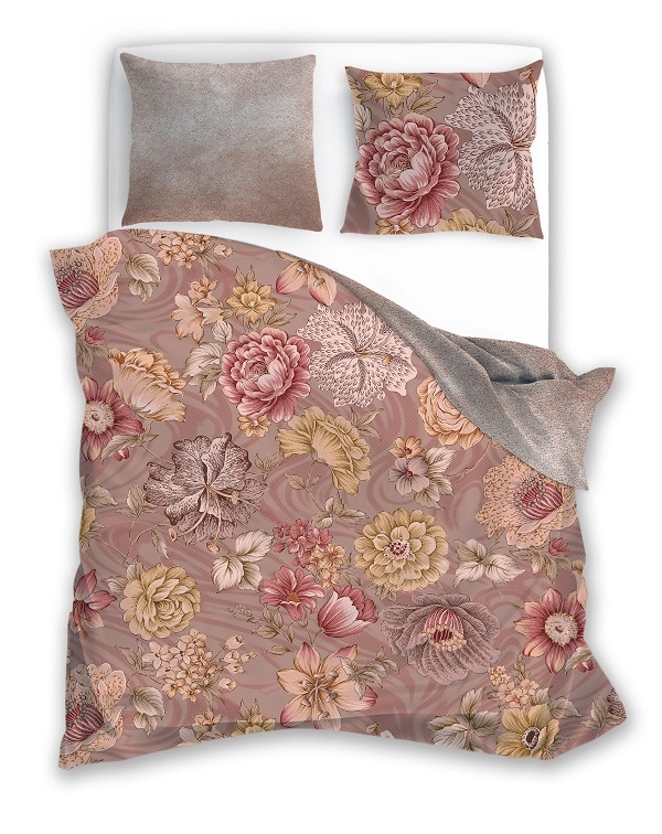 Luksusowa Pościel Z Bawełny Satynowej Druk Cyfrowy 140x200 cm. Pudrowy Róż Kwiaty 019 Luksusowa Pościel Z Bawełny Satynowej Druk Cyfrowy 140x200 cm. Pudrowy Róż Kwiaty 019