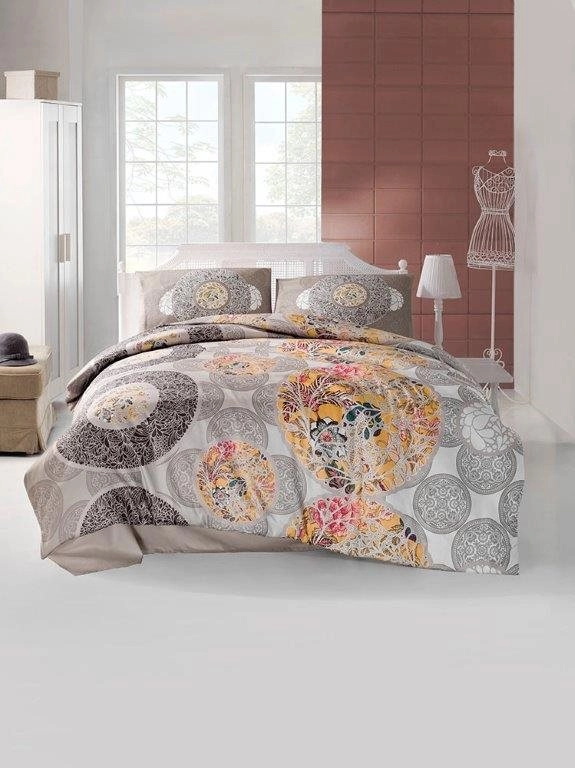 Luksusowa Pościel Z Bawełny Satynowej 220x200 cm. Kółka Luksusowa Pościel Z Bawełny Satynowej 220x200 cm. Kółka