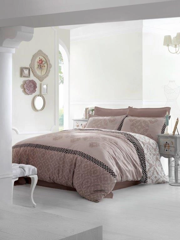 Luksusowa Pościel Z Bawełny Satynowej 160x200 cm. Pasy Luksusowa Pościel Z Bawełny Satynowej 160x200 cm. Pasy