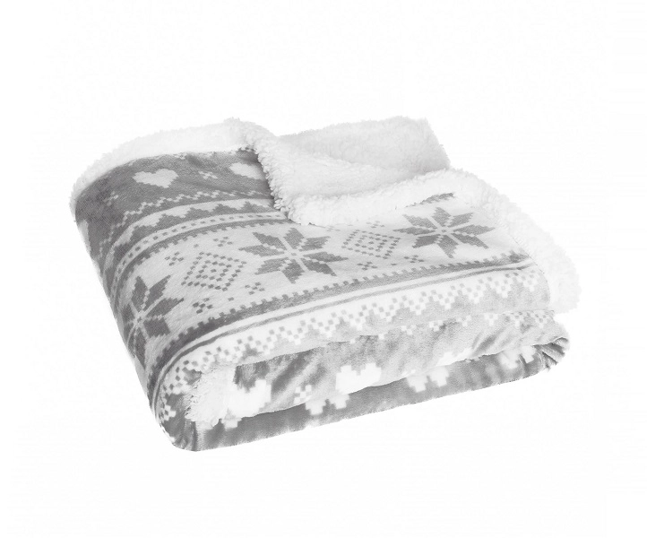 Koc Świąteczny Prezentowy W Worku 150x200 cm. Szary 001 Koc Świąteczny Prezentowy W Worku 150x200 cm. Szary 001