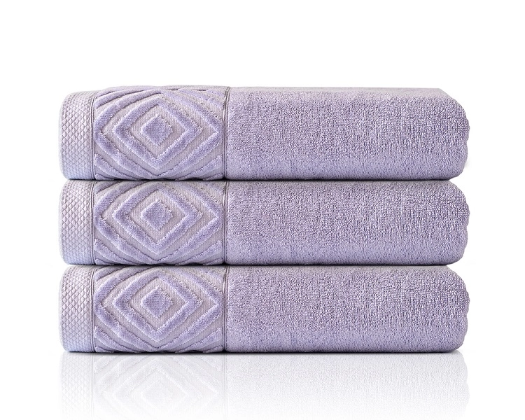 Komplet 3- Ręczników Bawełnianych 70x140 cm. 550gsm Lilac PLA-04 Komplet 3- Ręczników Bawełnianych 70x140 cm. 550gsm Lilac PLA-04