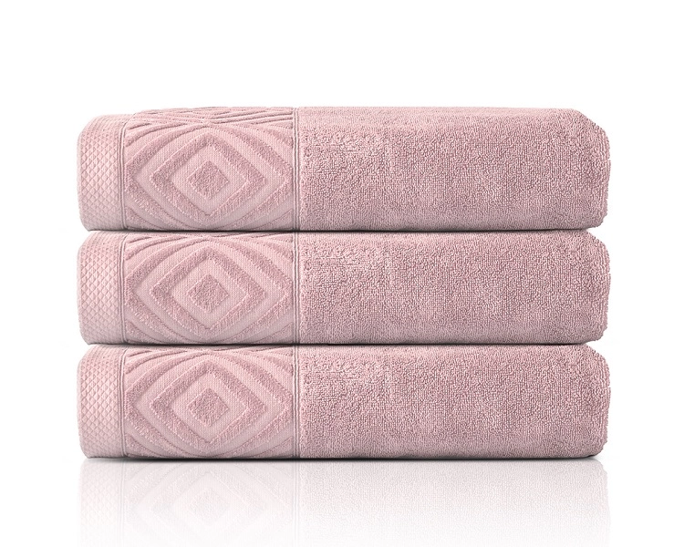 Komplet 3- Ręczników Bawełnianych 70x140 cm. 550gsm Róż PLA-06 Komplet 3- Ręczników Bawełnianych 70x140 cm. 550gsm Róż PLA-06
