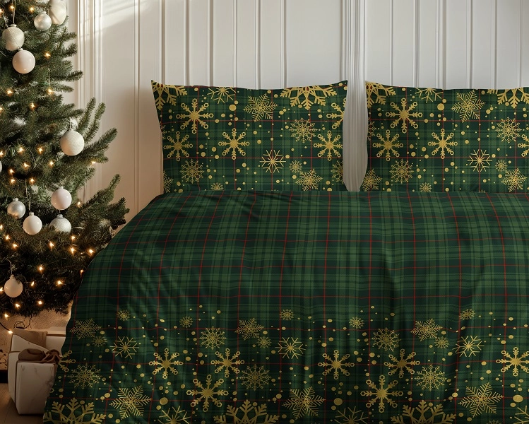 Pościel Świąteczna Z Bawełny Satynowej 220x200 cm. 5812-B Pościel Świąteczna Z Bawełny Satynowej 220x200 cm. 5812-B