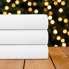 Komplet 3- Ręczników Bawełnianych 50x90 cm. 450 gsm Biały PRM-14