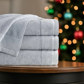 Komplet 3- Ręczników Bawełnianych 70x140 cm. 550gsm Jasny Szary VTO-09