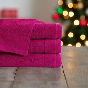 Komplet 3- Ręczników Bawełnianych 70x140 cm. 550gsm Amarant VTO-01