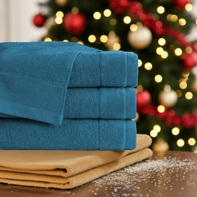 Komplet 3- Ręczników Bawełnianych 50x90 cm. 550gsm Dark Turquoise VTO-08