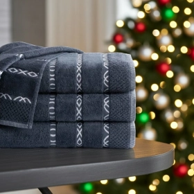 Komplet 5- Ręczników Bawełnianych 30x50 cm. 550gsm Grafitowy GNO-03