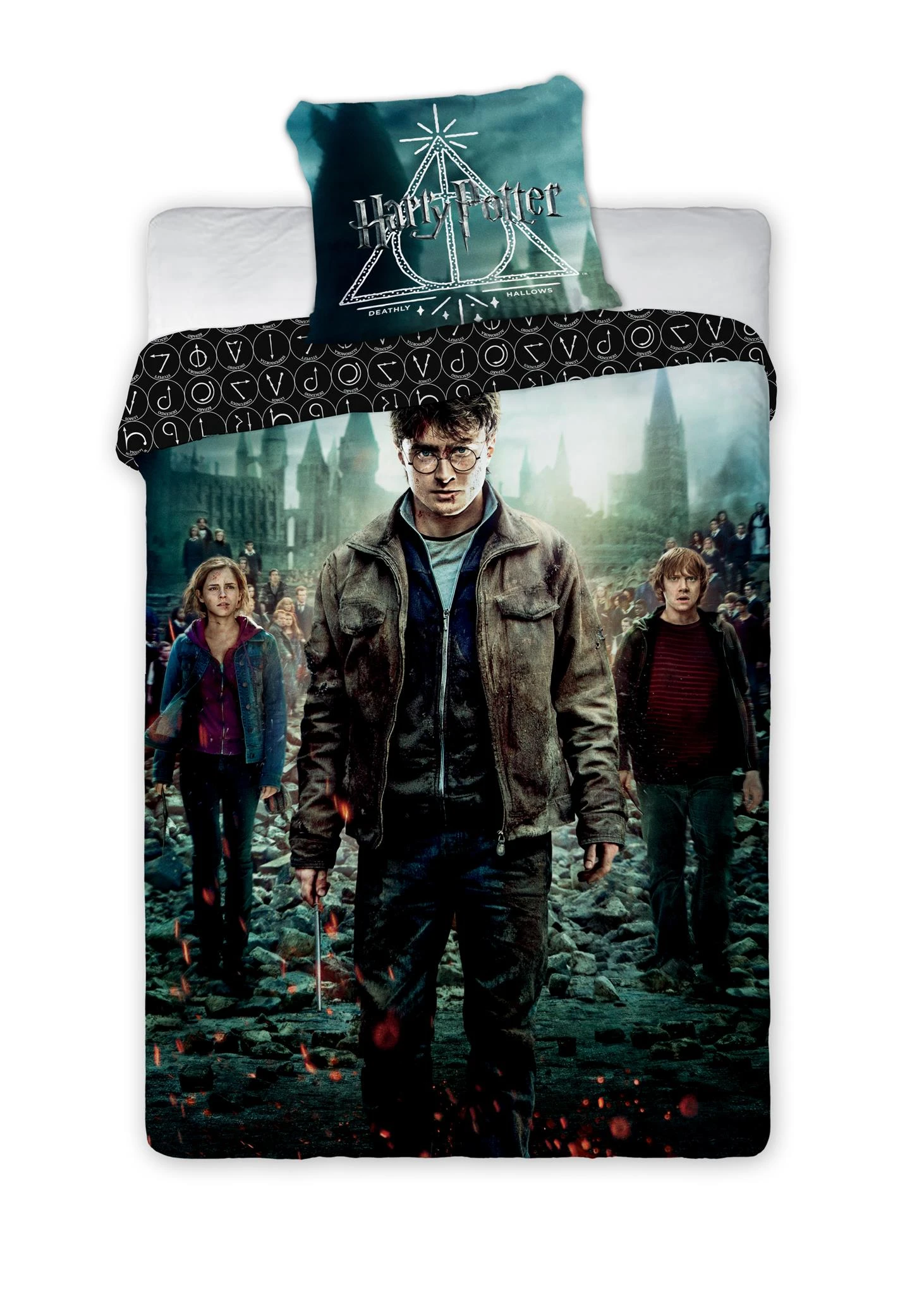 Pościel Dziecięca Harry Potter Insygnia Śmierci 160x200+1x70x80 Bawełna 100 % FAR-003 Pościel Dziecięca Harry Potter Insygnia Śmierci 160x200+1x70x80 Bawełna 100 % FAR-003