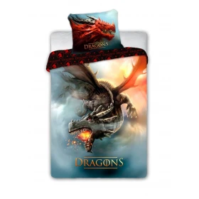 Pościel Dziecięca 140X200+70X90 DRAGONS LATAJĄCY SMOK BAW.MŁ.FAR-18