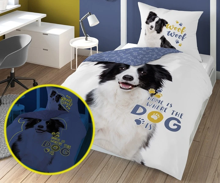 Pościel Dziecięca Świecąca W Ciemności Piesek 140x200 cm. DETEX-854 Pościel Dziecięca Świecąca W Ciemności Piesek 140x200 cm. DETEX-854