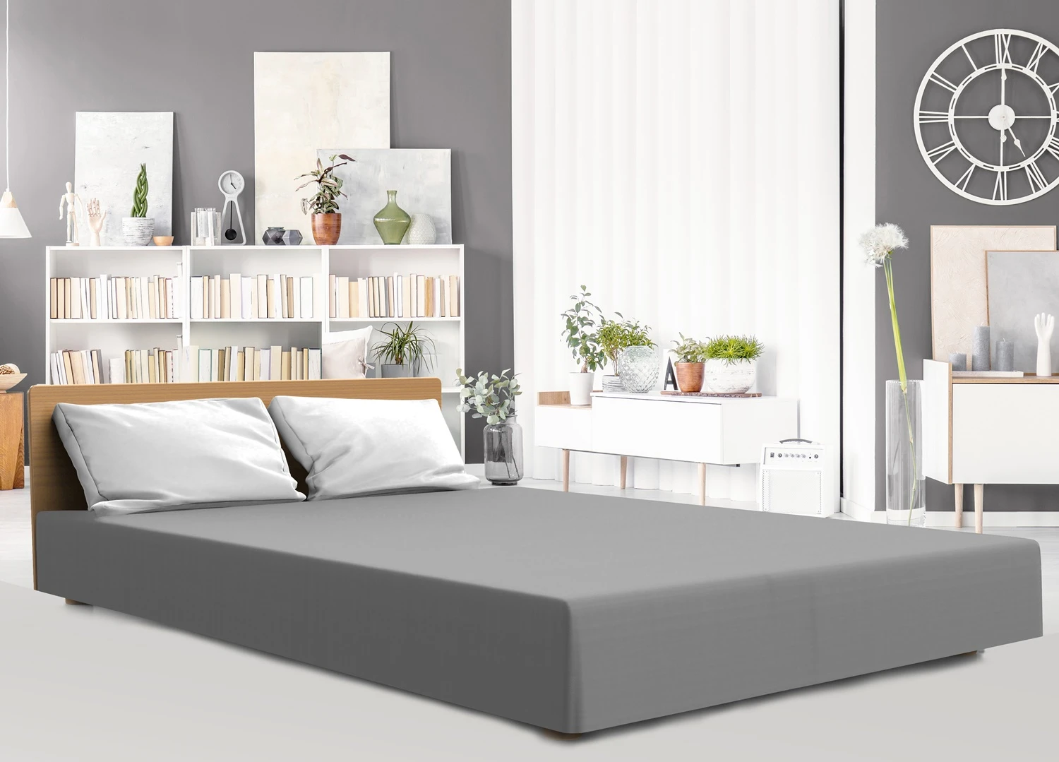 Prześcieradło jersey elastan z gumką 59 BLEI/POPIEL/220x200x30  Prześcieradło jersey elastan z gumką 59 BLEI/POPIEL/220x200x30