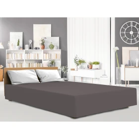 Prześcieradło jersey elastan z gumką ANTHRACITE/ANTRACYT/140x200x30 