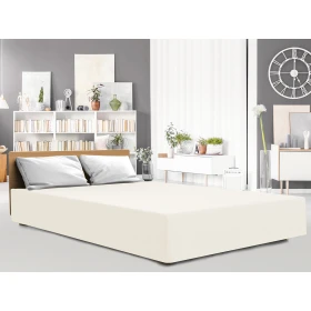 Prześcieradło jersey elastan z gumką ECRU/EKOLOGIA/220x200x30 