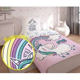 Poście UNICORN z brokatem 160x200 cm. DTX-3323