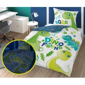  Pościel FLUO Świecąca W Ciemności DINO 160x200 cm. DETEX-4470