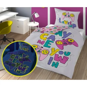 Pościel FLUO Świecąca W Ciemności Play Game 160x200 cm. DETEX-134