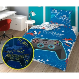 Pościel FLUO Świecąca W Ciemności Start Game 160x200 cm. DETEX-131
