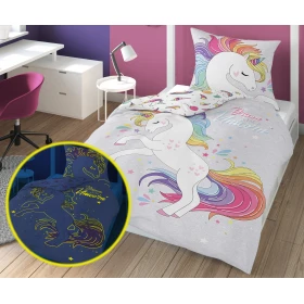 Pościel Świecąca w ciemności FLUO 160 x 200 UNICORN cm. NR-TXP-36