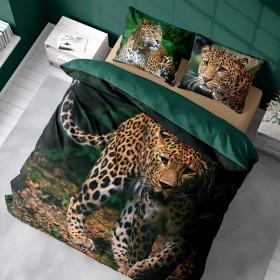 Pościel Zwierzęta Gepard 160x200 cm. Bawełna 100%  DETEX-120